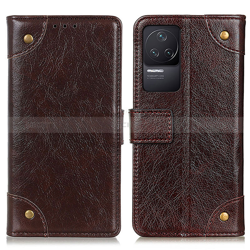 Custodia Portafoglio In Pelle Cover con Supporto K06Z per Xiaomi Redmi K50 5G Marrone