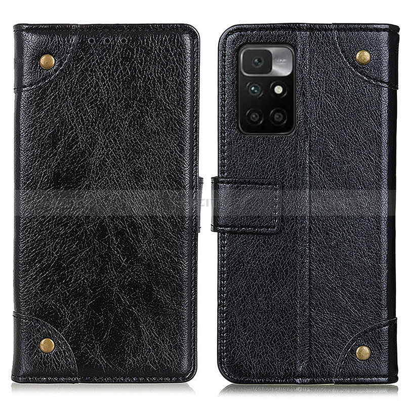Custodia Portafoglio In Pelle Cover con Supporto K06Z per Xiaomi Redmi Note 11 4G (2021) Nero