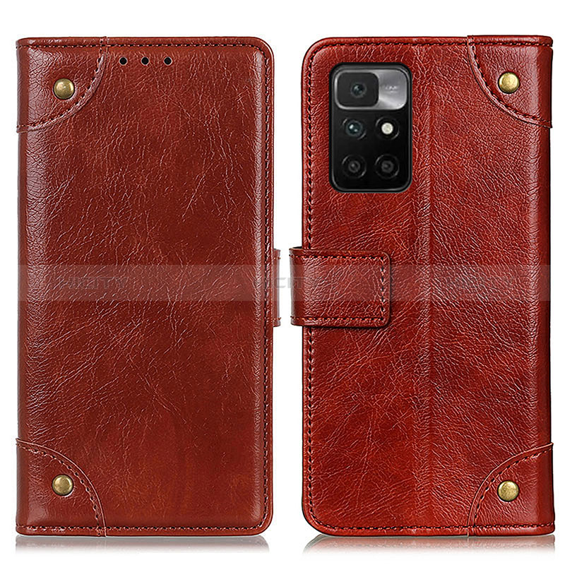 Custodia Portafoglio In Pelle Cover con Supporto K06Z per Xiaomi Redmi Note 11 4G (2021) Rosso