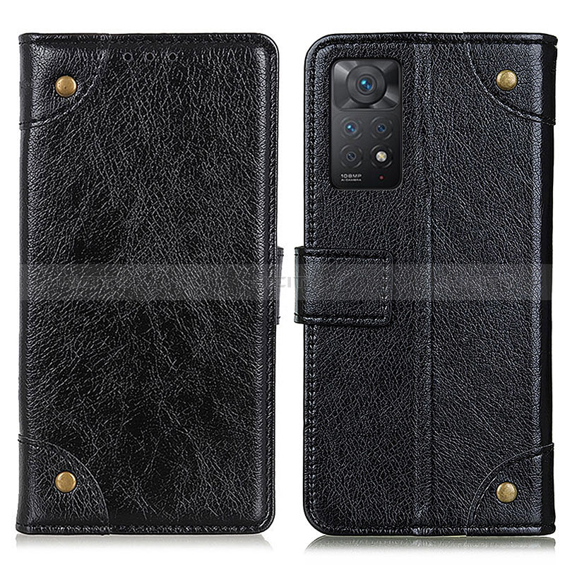 Custodia Portafoglio In Pelle Cover con Supporto K06Z per Xiaomi Redmi Note 11 Pro 5G Nero