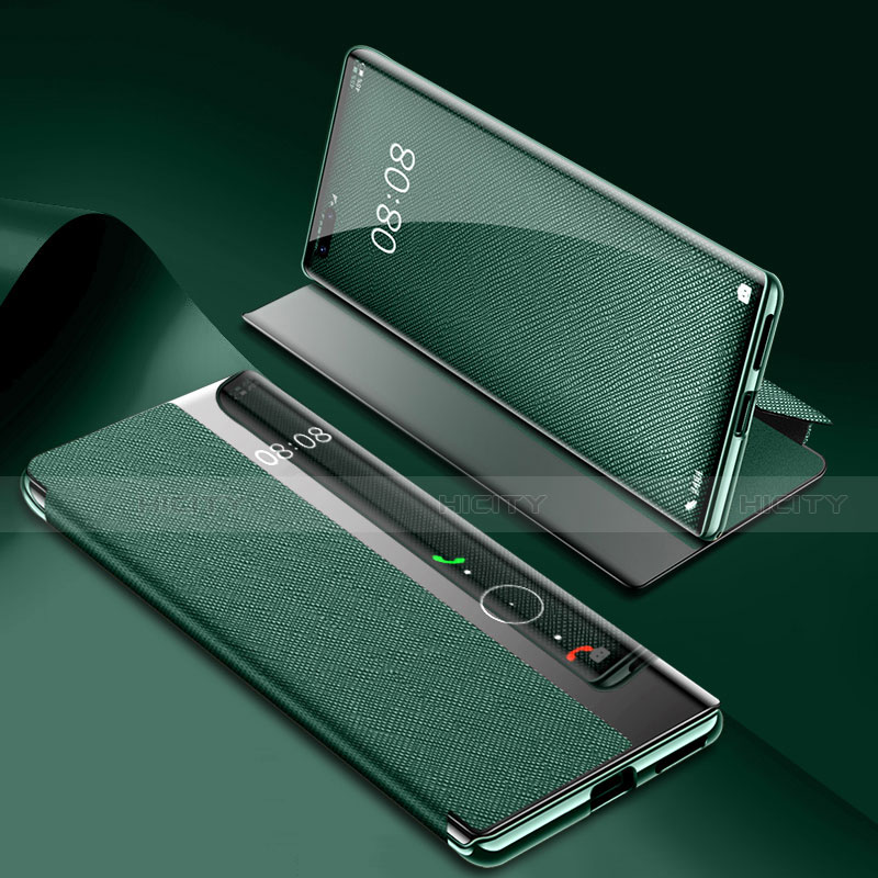 Custodia Portafoglio In Pelle Cover con Supporto K07 per Huawei Mate 40E Pro 4G Verde