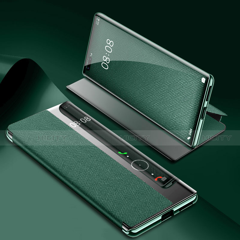 Custodia Portafoglio In Pelle Cover con Supporto K07 per Huawei Mate 40E Pro 5G Verde