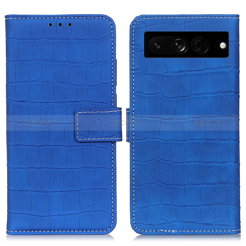 Custodia Portafoglio In Pelle Cover con Supporto K07Z per Google Pixel 7 Pro 5G Blu