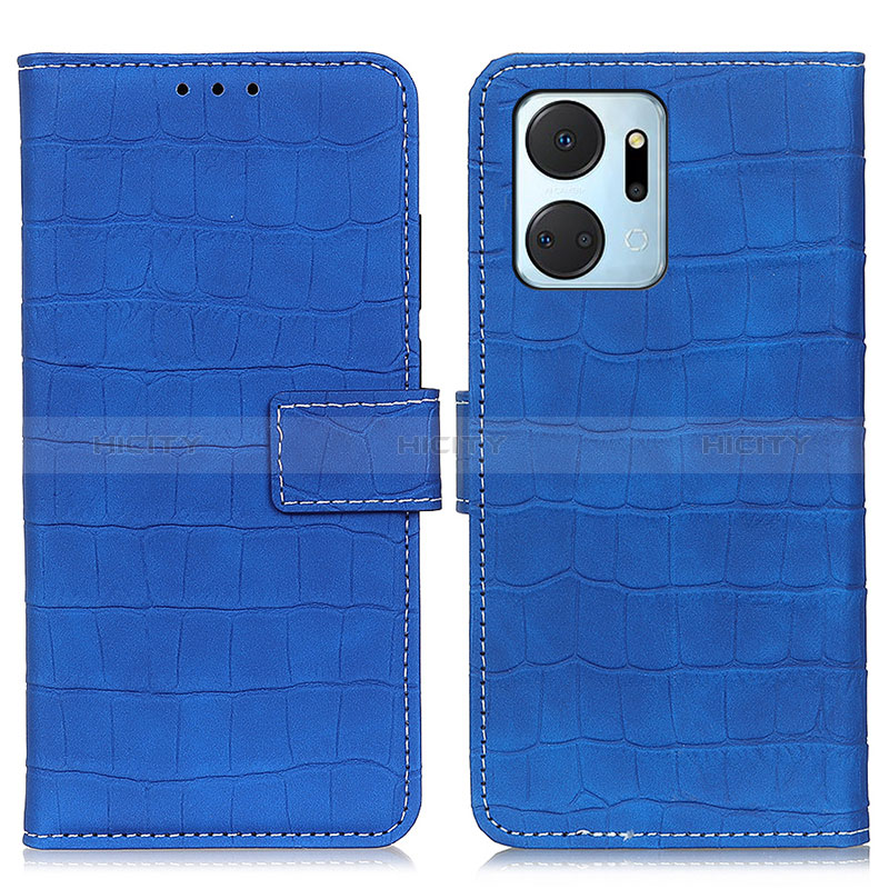 Custodia Portafoglio In Pelle Cover con Supporto K07Z per Huawei Honor X7a Blu