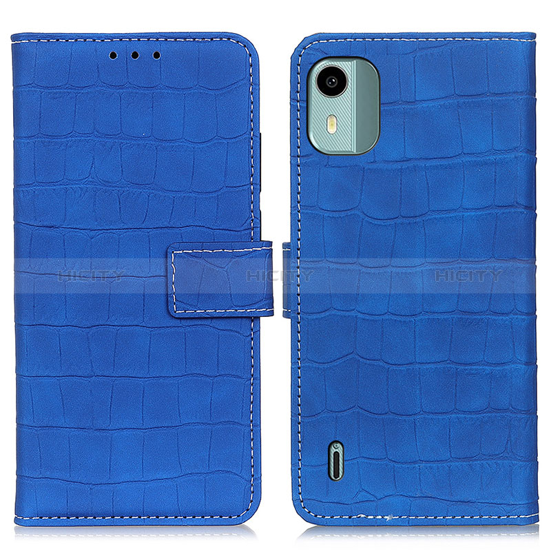 Custodia Portafoglio In Pelle Cover con Supporto K07Z per Nokia C12 Plus Blu