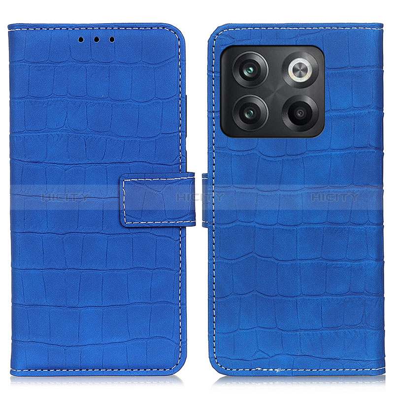 Custodia Portafoglio In Pelle Cover con Supporto K07Z per OnePlus 10T 5G Blu