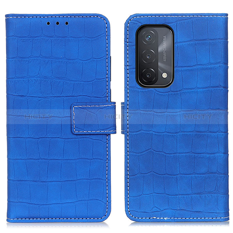 Custodia Portafoglio In Pelle Cover con Supporto K07Z per Oppo A54 5G Blu