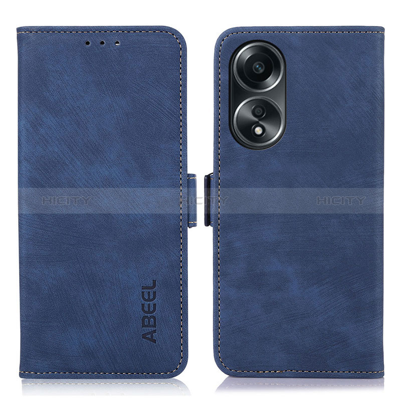 Custodia Portafoglio In Pelle Cover con Supporto K07Z per Oppo A58 5G Blu