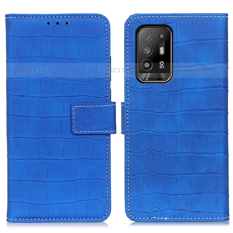 Custodia Portafoglio In Pelle Cover con Supporto K07Z per Oppo A94 5G Blu