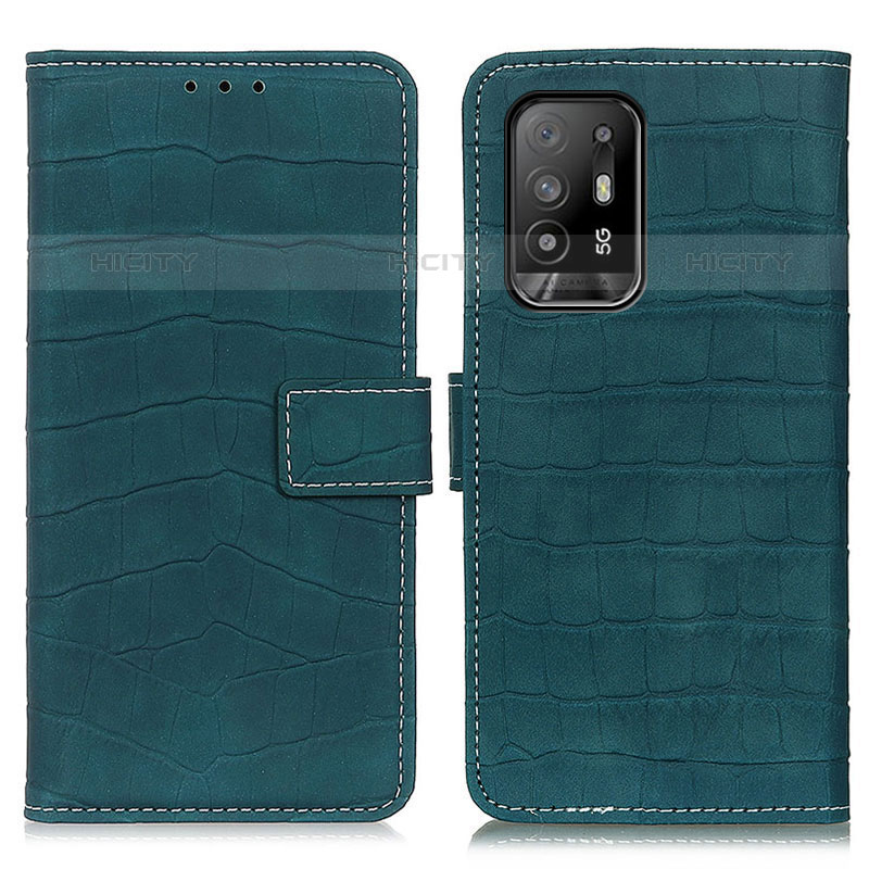 Custodia Portafoglio In Pelle Cover con Supporto K07Z per Oppo A94 5G Verde