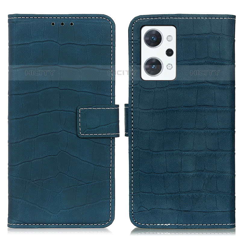 Custodia Portafoglio In Pelle Cover con Supporto K07Z per Oppo Reno7 A Verde