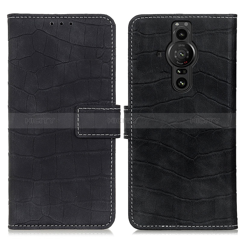 Custodia Portafoglio In Pelle Cover con Supporto K07Z per Sony Xperia PRO-I