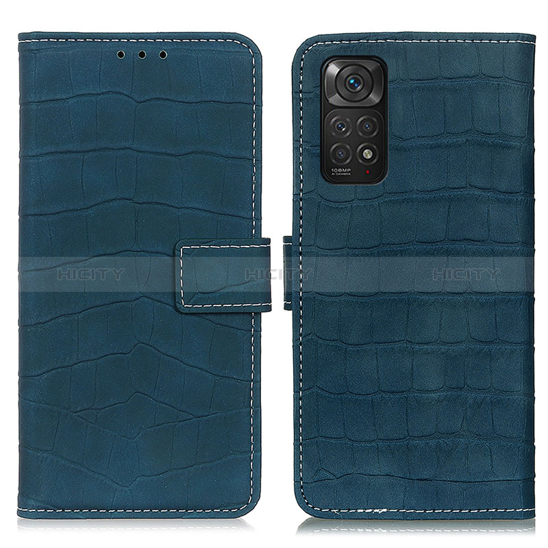 Custodia Portafoglio In Pelle Cover con Supporto K07Z per Xiaomi Redmi Note 11 4G (2022) Verde