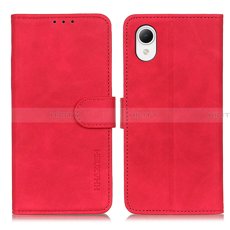 Custodia Portafoglio In Pelle Cover con Supporto K08Z per Samsung Galaxy A23s Rosso