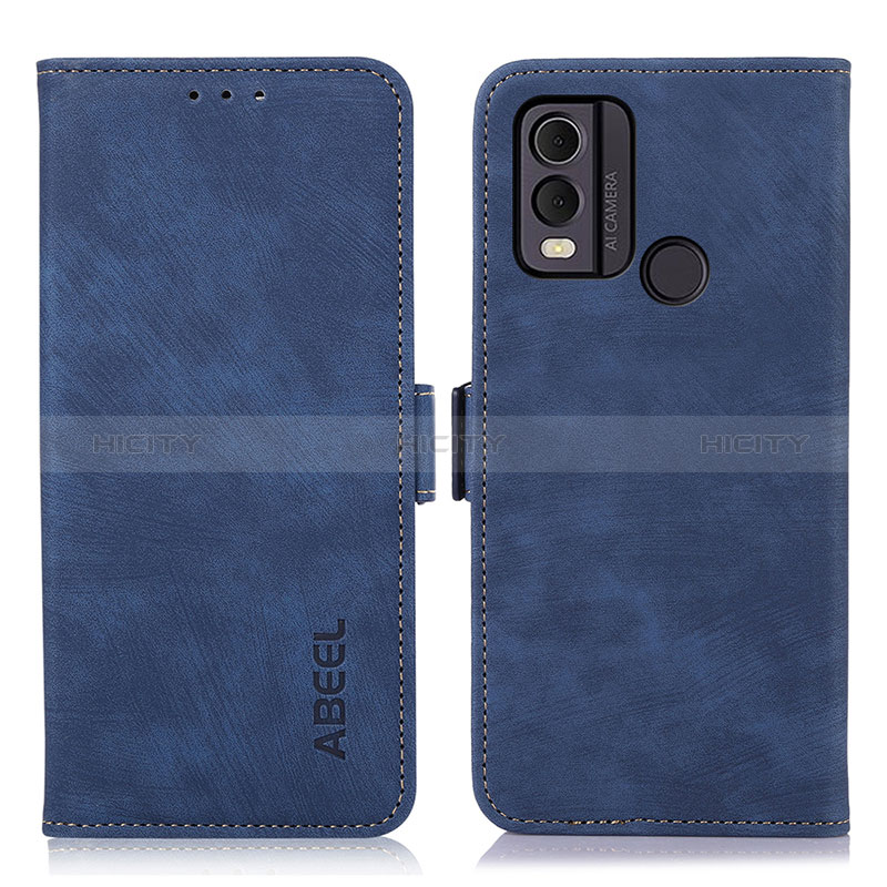 Custodia Portafoglio In Pelle Cover con Supporto K09Z per Nokia C22 Blu