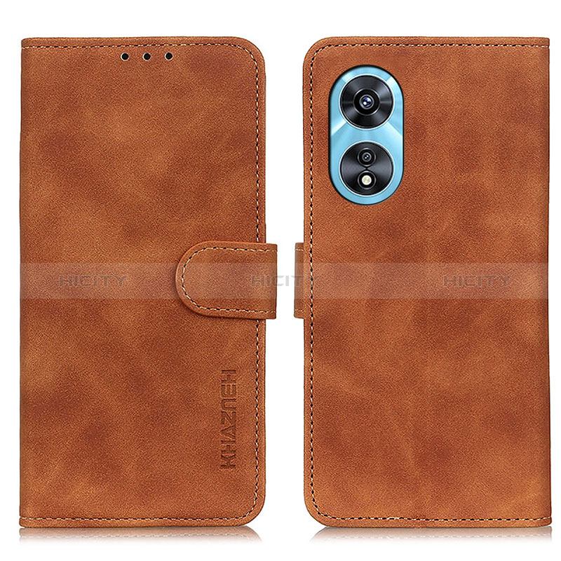 Custodia Portafoglio In Pelle Cover con Supporto K09Z per Oppo A1 Pro 5G Marrone