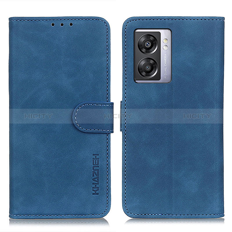 Custodia Portafoglio In Pelle Cover con Supporto K09Z per Oppo A56S 5G Blu