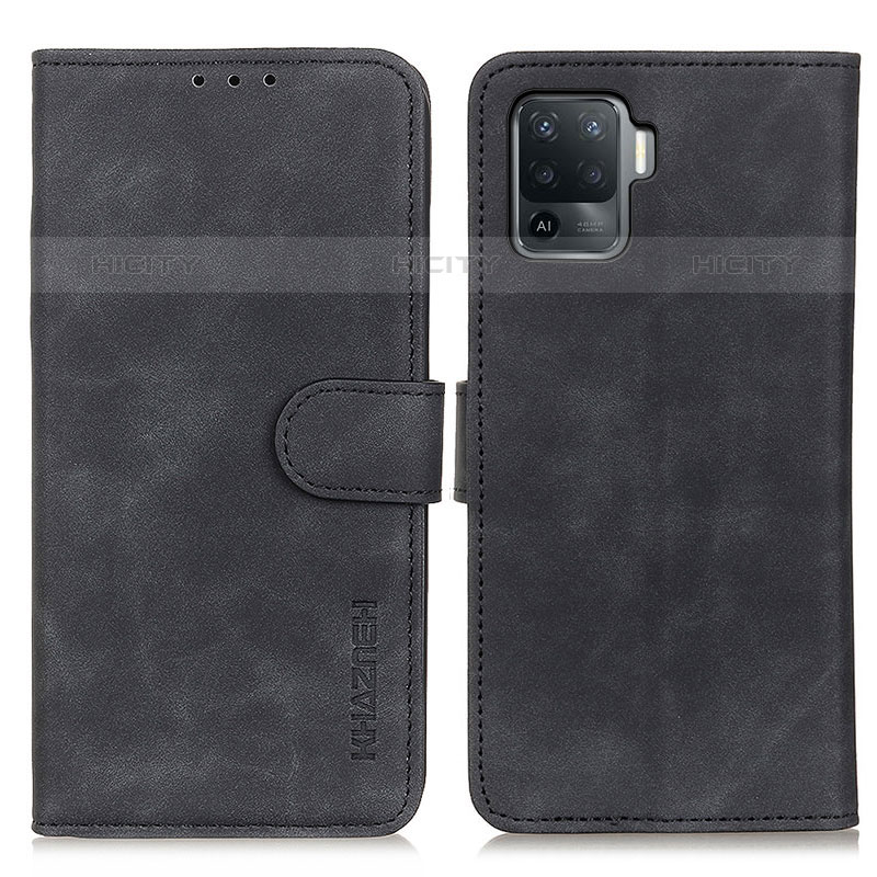 Custodia Portafoglio In Pelle Cover con Supporto K09Z per Oppo A94 4G Nero