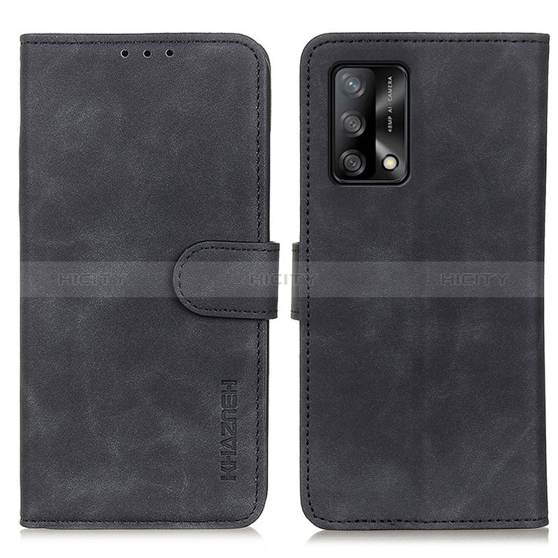 Custodia Portafoglio In Pelle Cover con Supporto K09Z per Oppo F19 Nero