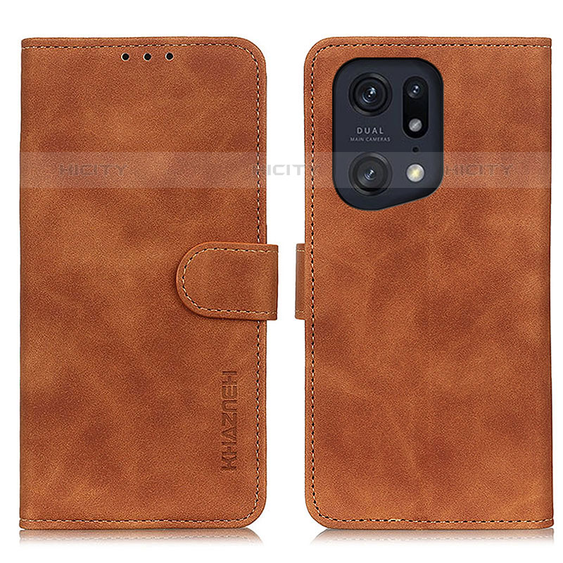 Custodia Portafoglio In Pelle Cover con Supporto K09Z per Oppo Find X5 Pro 5G