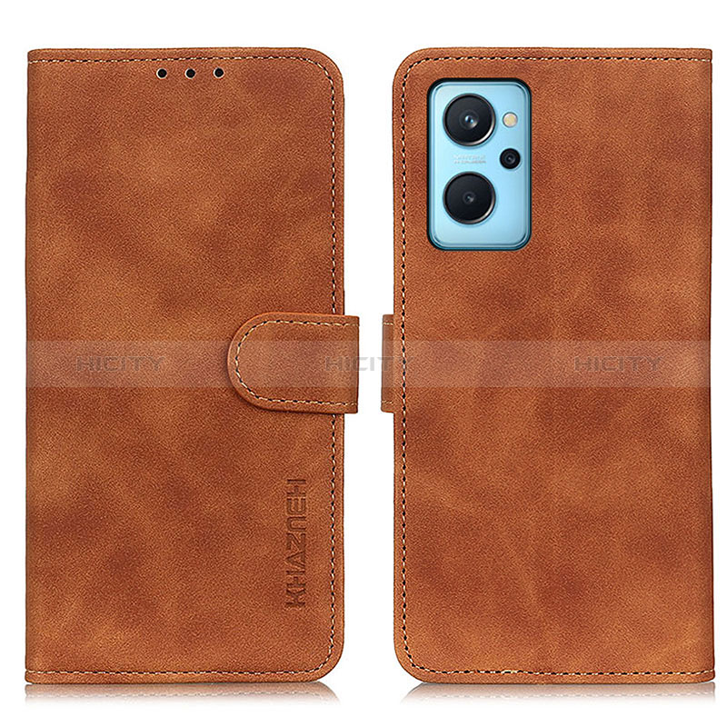 Custodia Portafoglio In Pelle Cover con Supporto K09Z per Realme 9i 4G Marrone