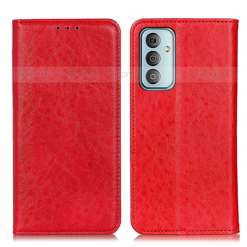 Custodia Portafoglio In Pelle Cover con Supporto KZ01 per Samsung Galaxy M23 5G Rosso