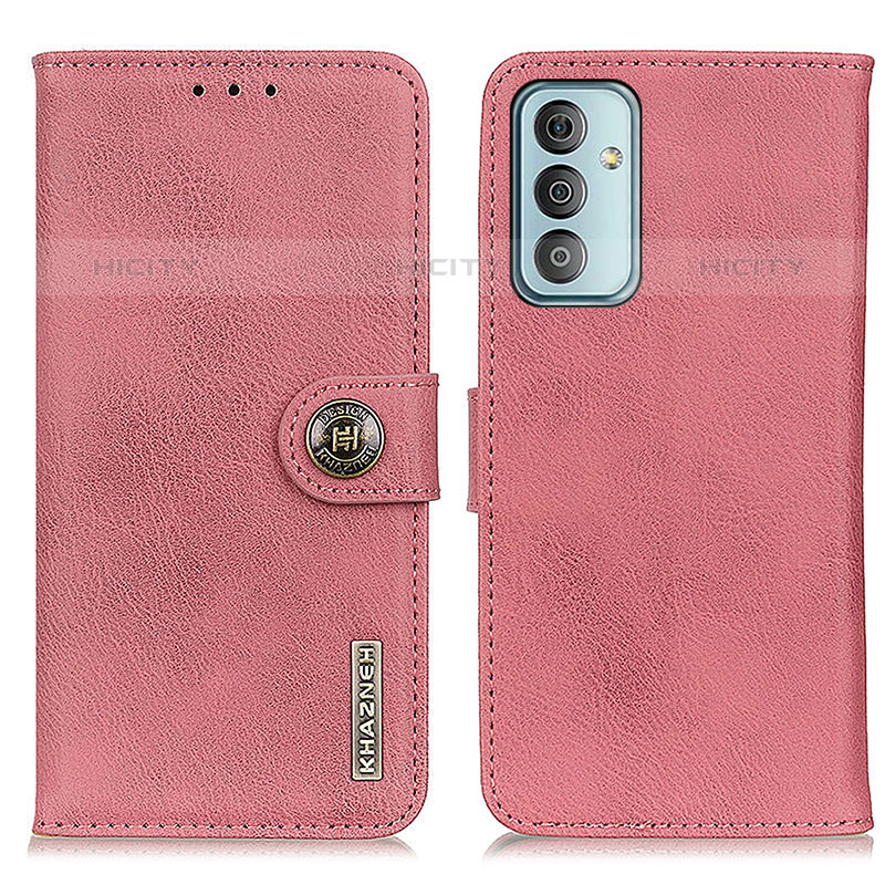 Custodia Portafoglio In Pelle Cover con Supporto KZ02 per Samsung Galaxy M23 5G Rosa