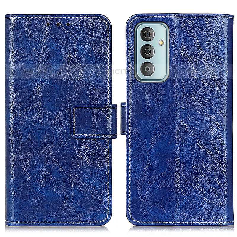 Custodia Portafoglio In Pelle Cover con Supporto KZ04 per Samsung Galaxy M23 5G Blu