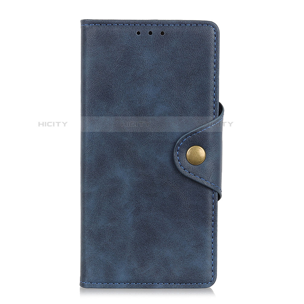 Custodia Portafoglio In Pelle Cover con Supporto L01 per Alcatel 3L Blu