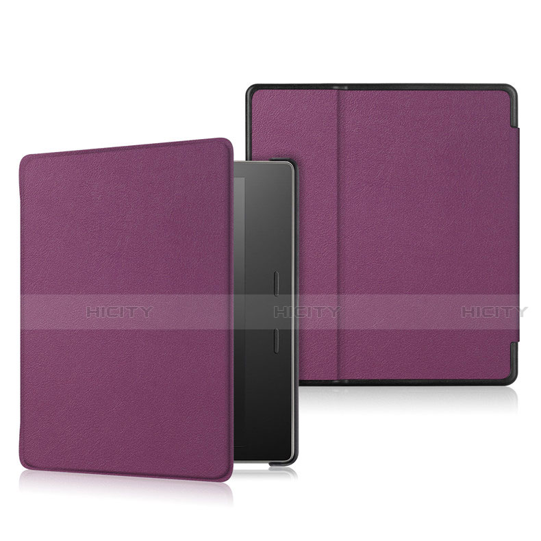 Custodia Portafoglio In Pelle Cover con Supporto L01 per Amazon Kindle Oasis 7 inch Viola