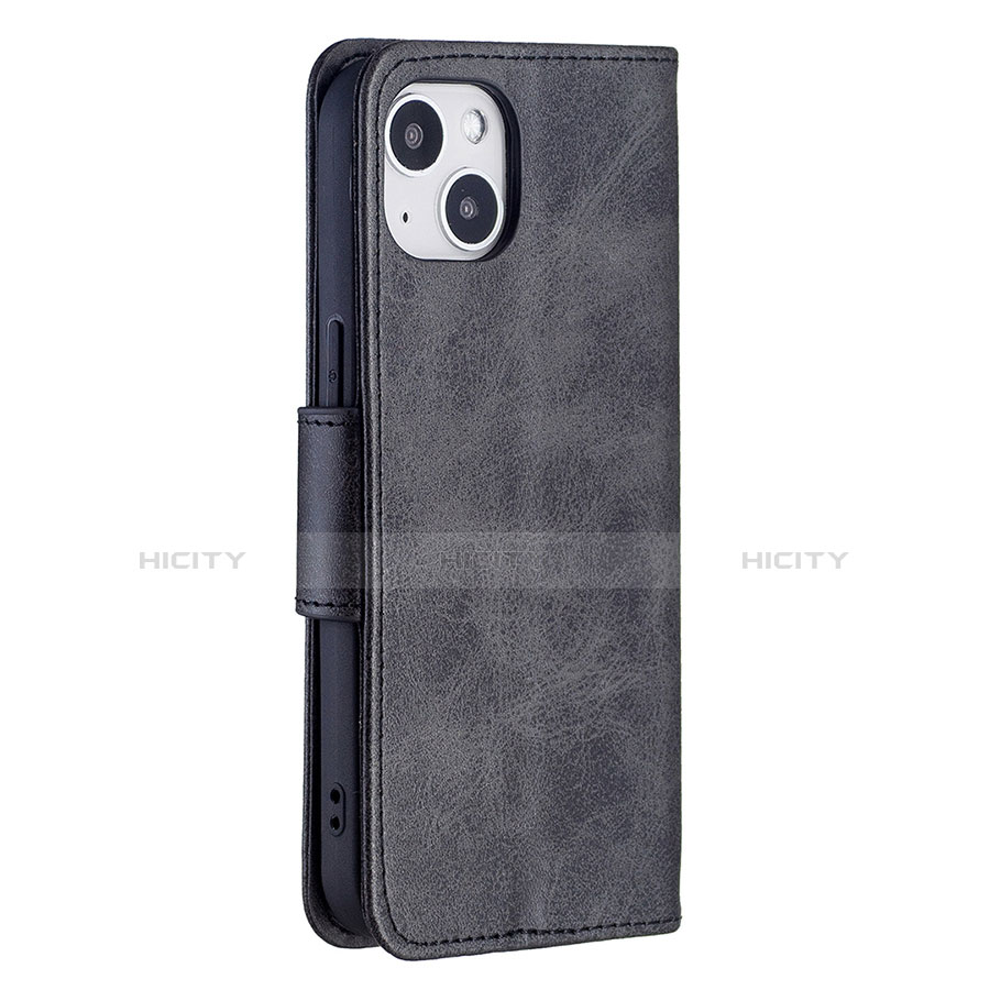 Custodia Portafoglio In Pelle Cover con Supporto L01 per Apple iPhone 13 Mini Nero