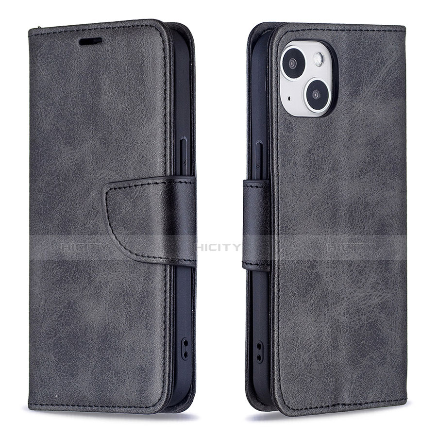 Custodia Portafoglio In Pelle Cover con Supporto L01 per Apple iPhone 13 Nero