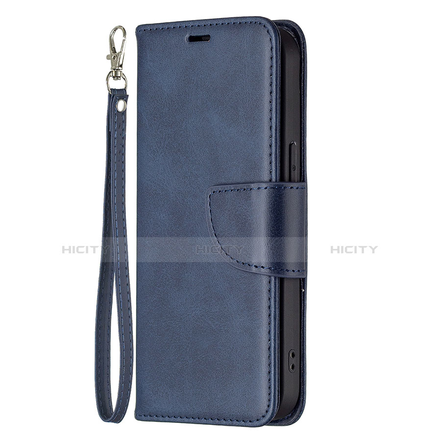 Custodia Portafoglio In Pelle Cover con Supporto L01 per Apple iPhone 13 Pro Blu