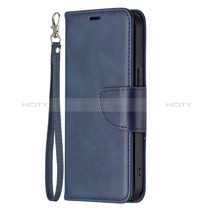 Custodia Portafoglio In Pelle Cover con Supporto L01 per Apple iPhone 14 Pro Blu