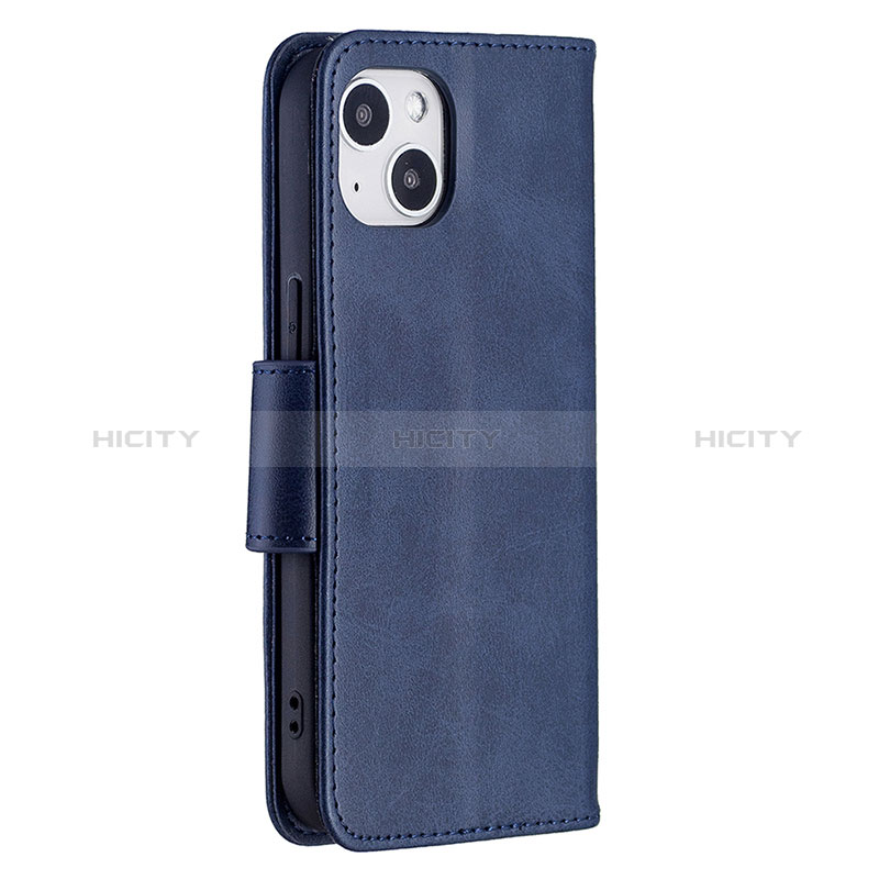 Custodia Portafoglio In Pelle Cover con Supporto L01 per Apple iPhone 15 Blu