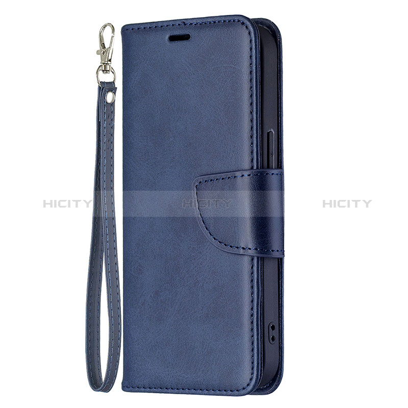 Custodia Portafoglio In Pelle Cover con Supporto L01 per Apple iPhone 15 Blu