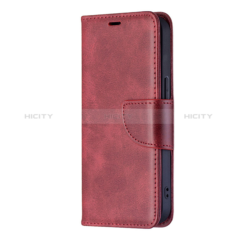 Custodia Portafoglio In Pelle Cover con Supporto L01 per Apple iPhone 15 Plus Rosso