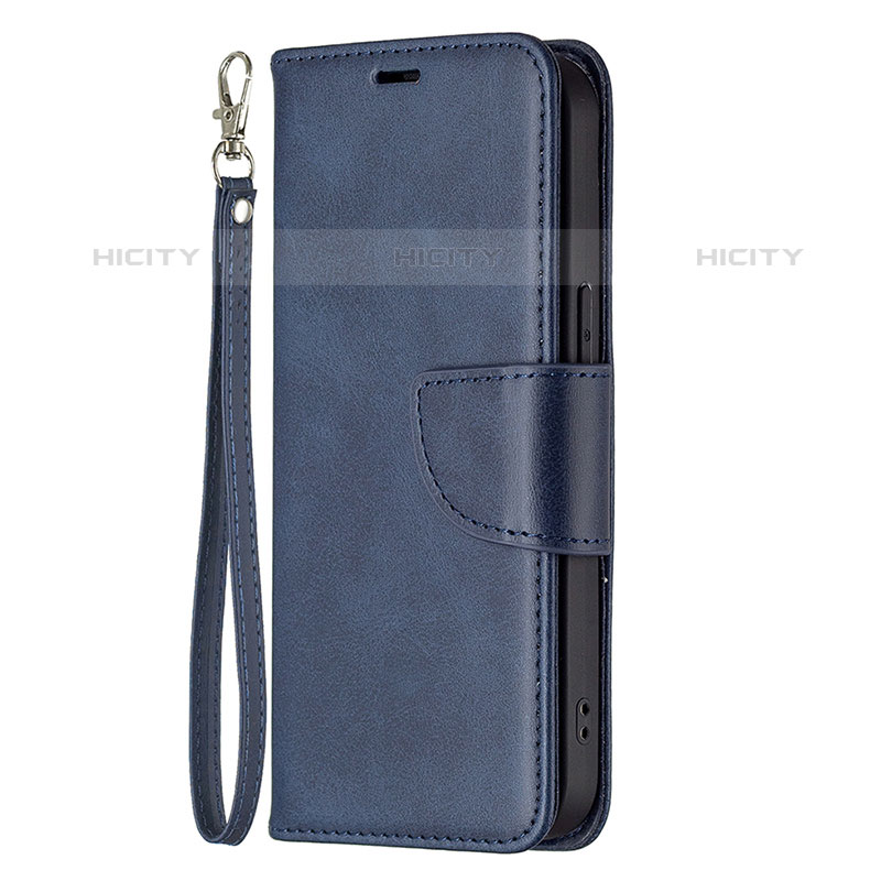 Custodia Portafoglio In Pelle Cover con Supporto L01 per Apple iPhone 15 Pro Blu