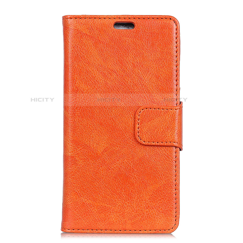 Custodia Portafoglio In Pelle Cover con Supporto L01 per Asus Zenfone 5 Lite ZC600KL Arancione