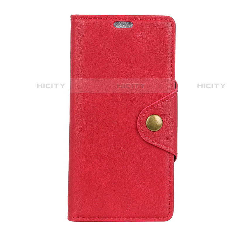 Custodia Portafoglio In Pelle Cover con Supporto L01 per Asus Zenfone Max ZB555KL Rosso