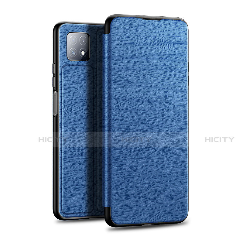 Custodia Portafoglio In Pelle Cover con Supporto L01 per Huawei Enjoy 20 5G Blu