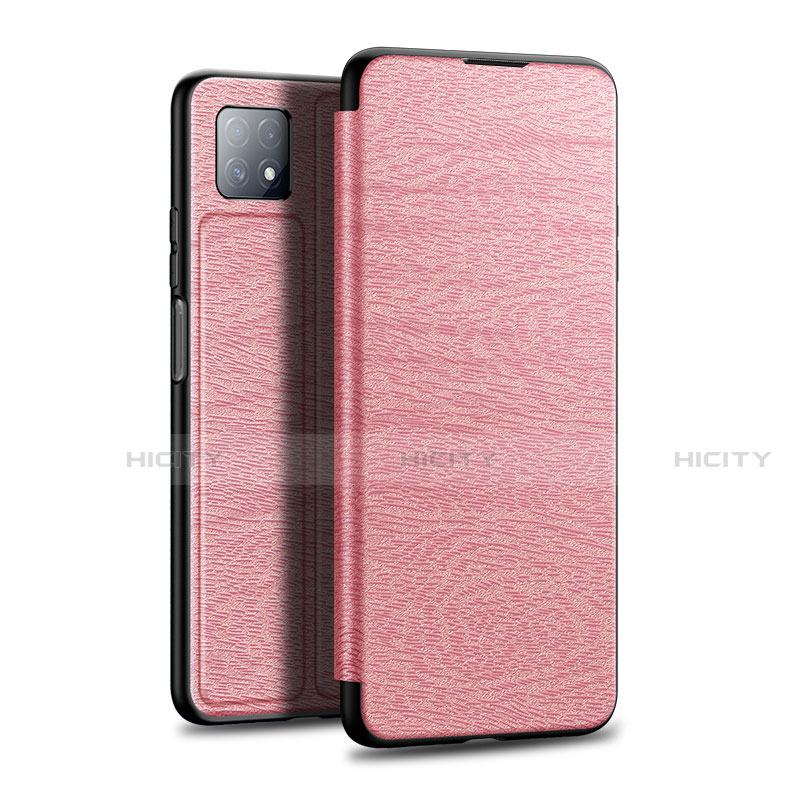 Custodia Portafoglio In Pelle Cover con Supporto L01 per Huawei Enjoy 20 5G Oro Rosa