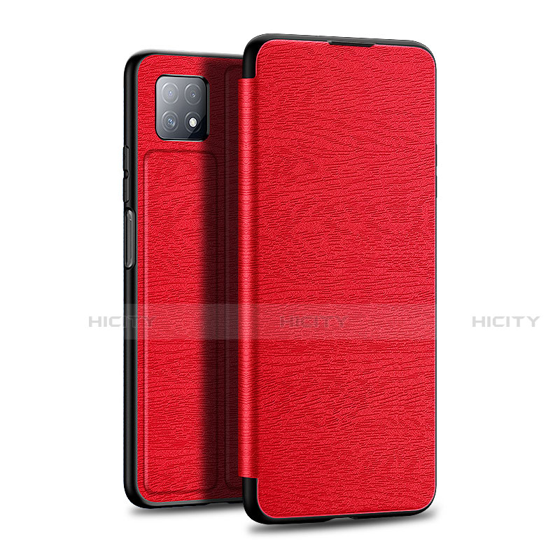 Custodia Portafoglio In Pelle Cover con Supporto L01 per Huawei Enjoy 20 5G Rosso