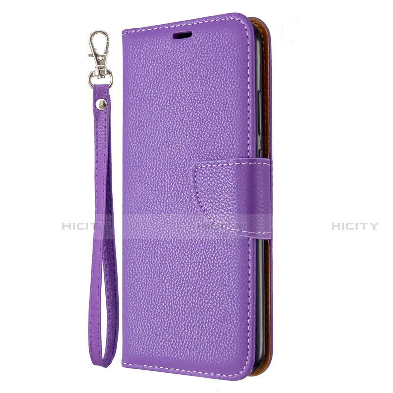 Custodia Portafoglio In Pelle Cover con Supporto L01 per Huawei Honor 9C Viola