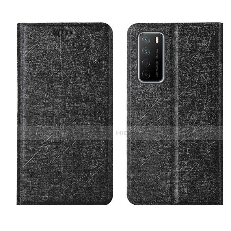 Custodia Portafoglio In Pelle Cover con Supporto L01 per Huawei Honor Play4 5G Nero