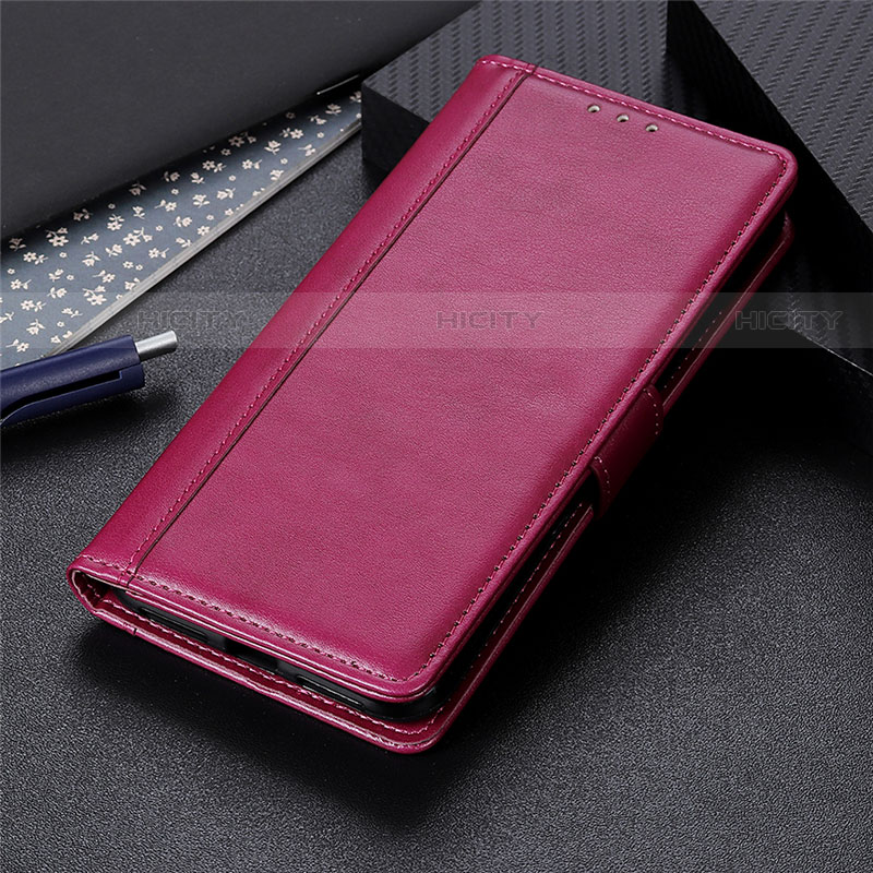 Custodia Portafoglio In Pelle Cover con Supporto L01 per Huawei Mate 40 Pro+ Plus Rosso Rosa