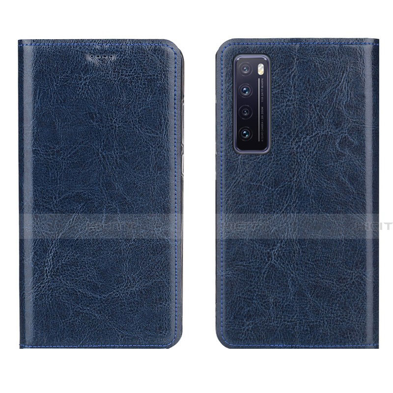 Custodia Portafoglio In Pelle Cover con Supporto L01 per Huawei Nova 7 5G Blu