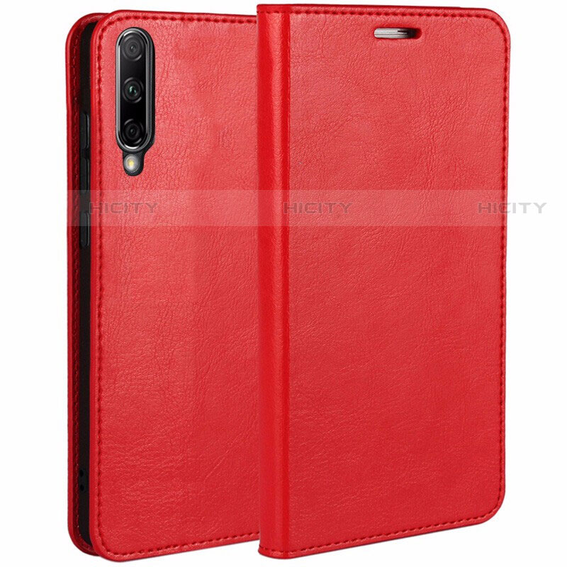 Custodia Portafoglio In Pelle Cover con Supporto L01 per Huawei P Smart Pro (2019) Rosso