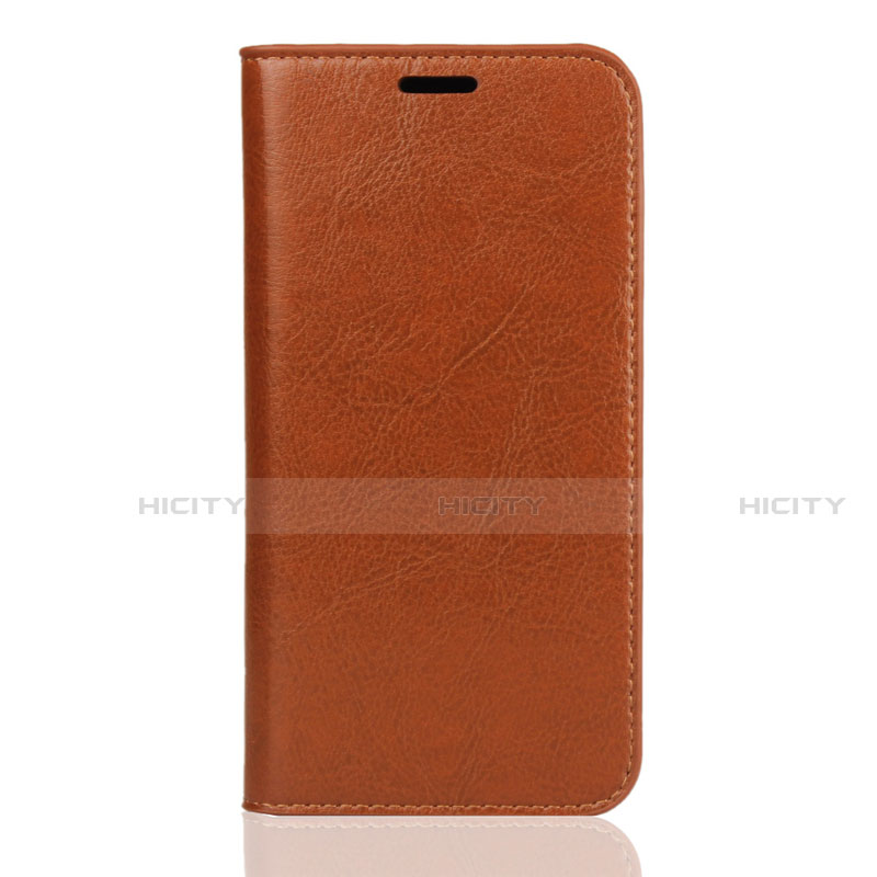 Custodia Portafoglio In Pelle Cover con Supporto L01 per Huawei Y5 (2019) Arancione