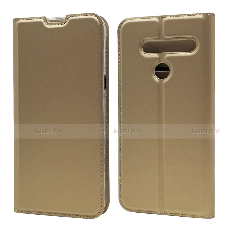 Custodia Portafoglio In Pelle Cover con Supporto L01 per LG G8 ThinQ Oro